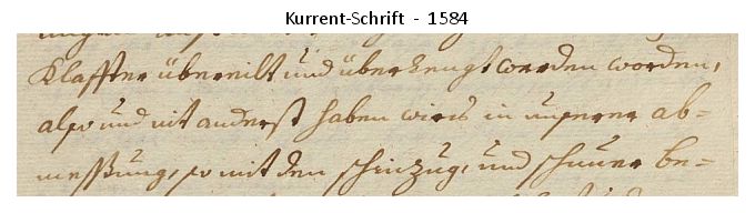 Kurrent-Schrift - 1584