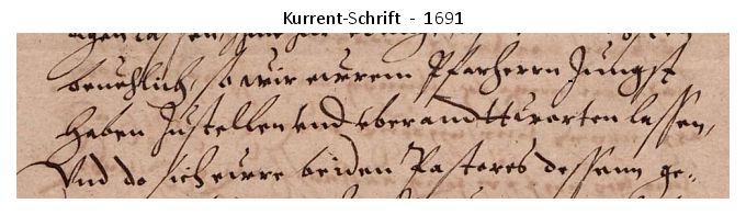 Kurrent-Schrift - 1691