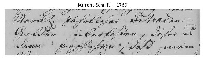 Kurrent-Schrift - 1769