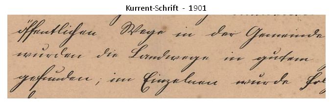 Kurrent-Schrift - 1901